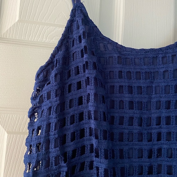 Francesca’s Navy Blue Lace Romper Size Small - Picture 5 of 6